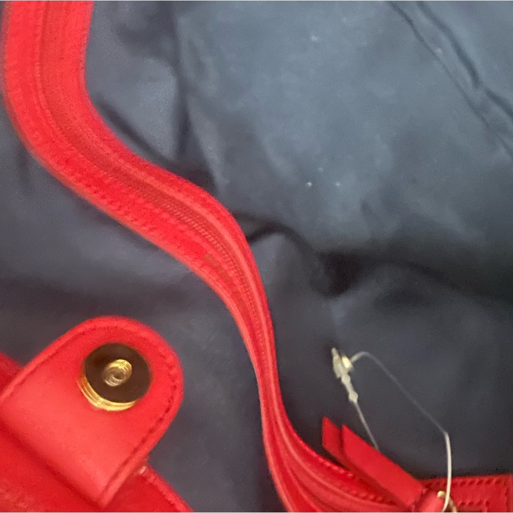 Red leather bag soft and light weight NEW - Picture 7 of 11